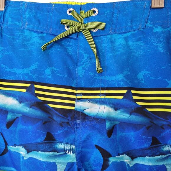 Gerry Youth Boy's 2-pack UPF 50+ Swim Trunks, Blue/Green/Gray Size Large (14/16) - Picture 5 of 16